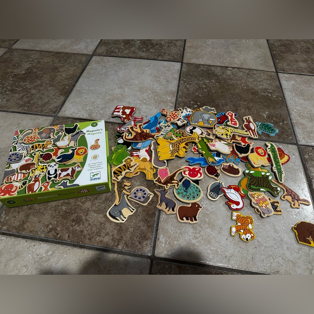 Wooden Magnetic Animal Puzzle Set